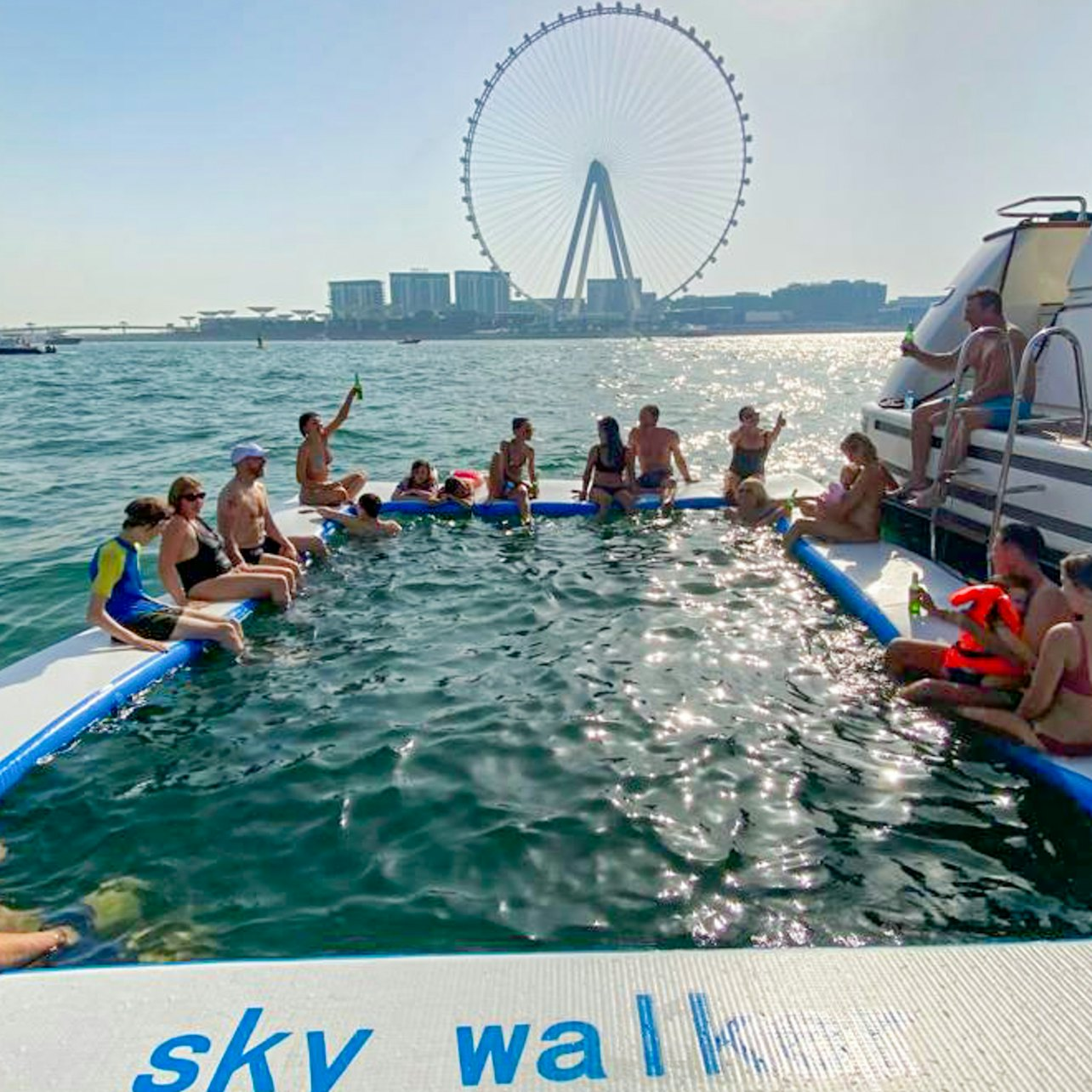 Experience the joy of water fun amidst stunning views of Dubai's skyline complete with BBQ lunches swimming and snorkeling adventures that create lasting memories of your getaway.